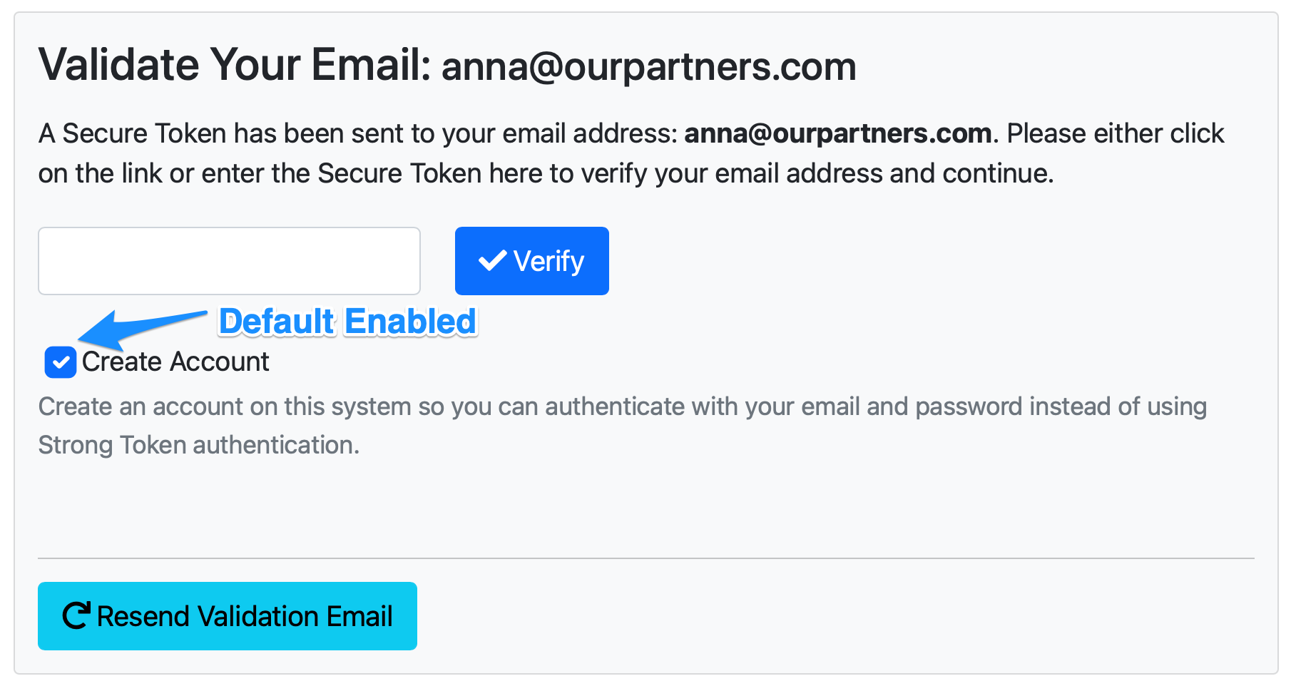 Secure Token Authentication - Default Enabled