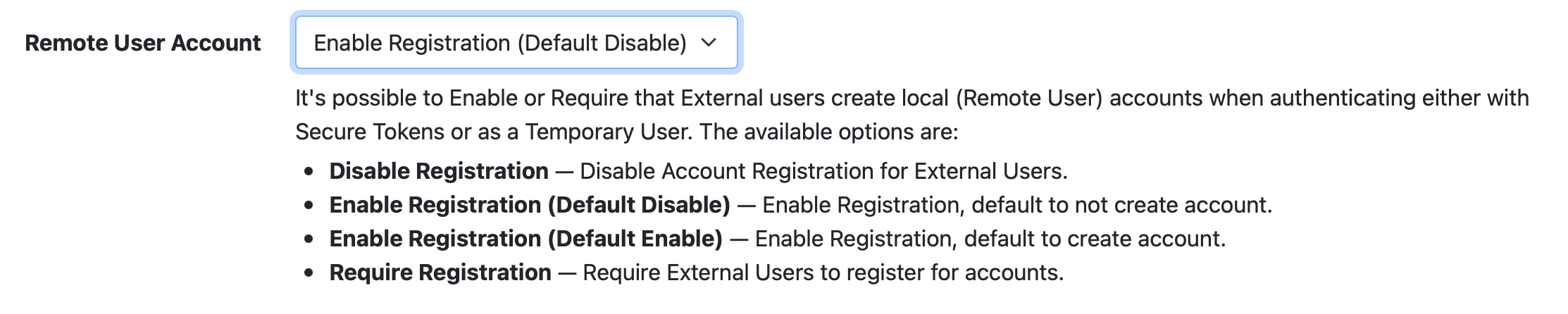 External User Require Accounts