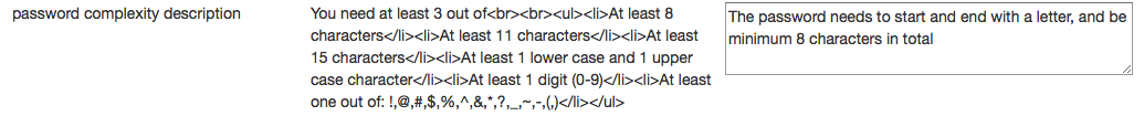 Password Complexity Description Example