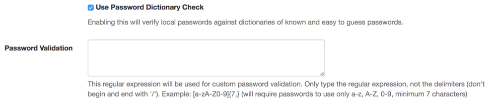 Password Configuration