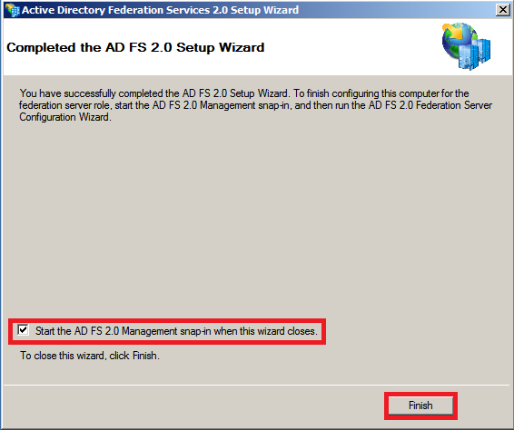 AD FS 2.0 RTW installation wizard step 4
