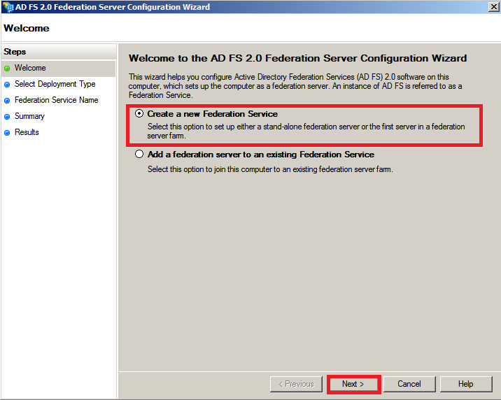 AD FS SSO configuration step 6