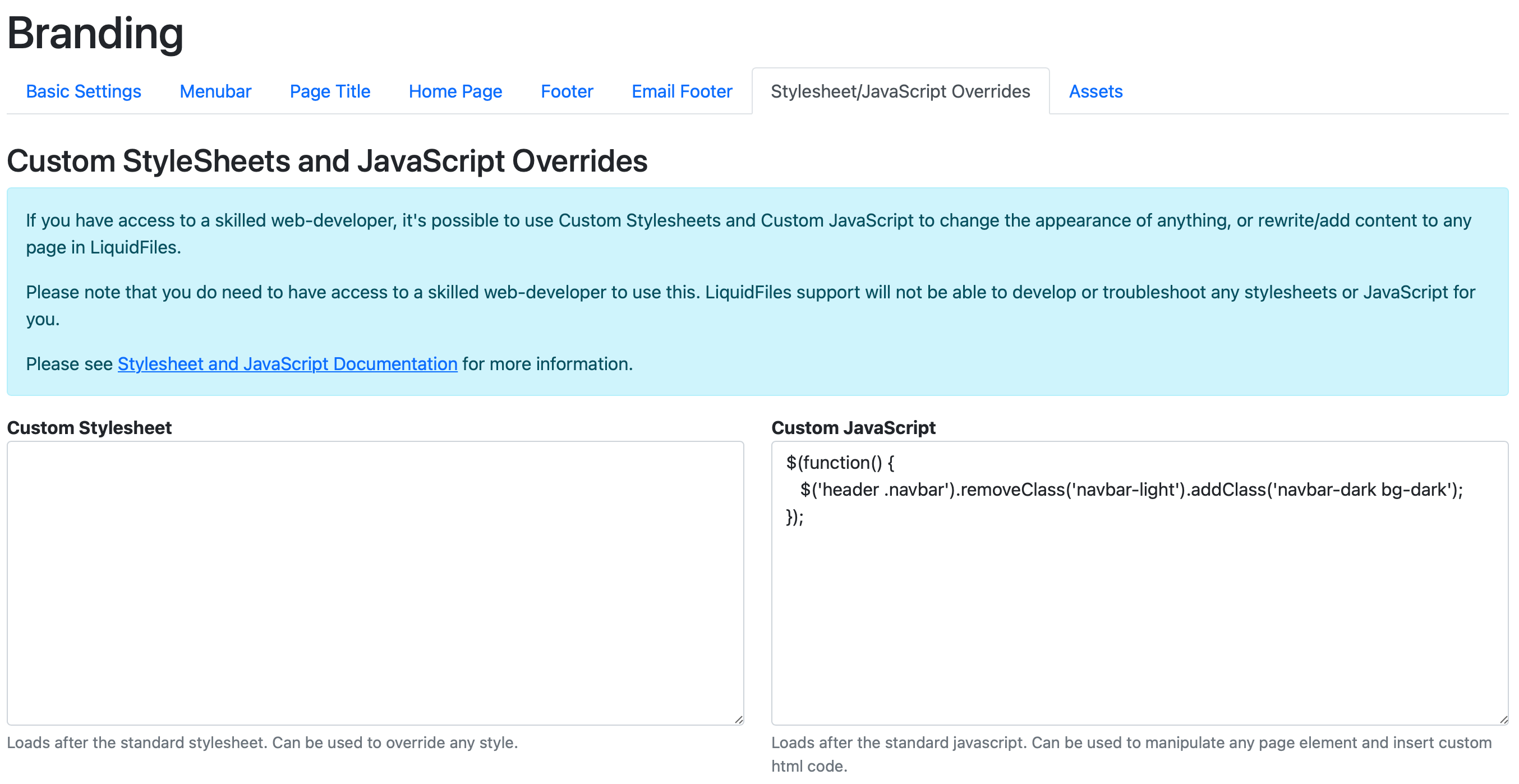 Menubar Dark Configuration