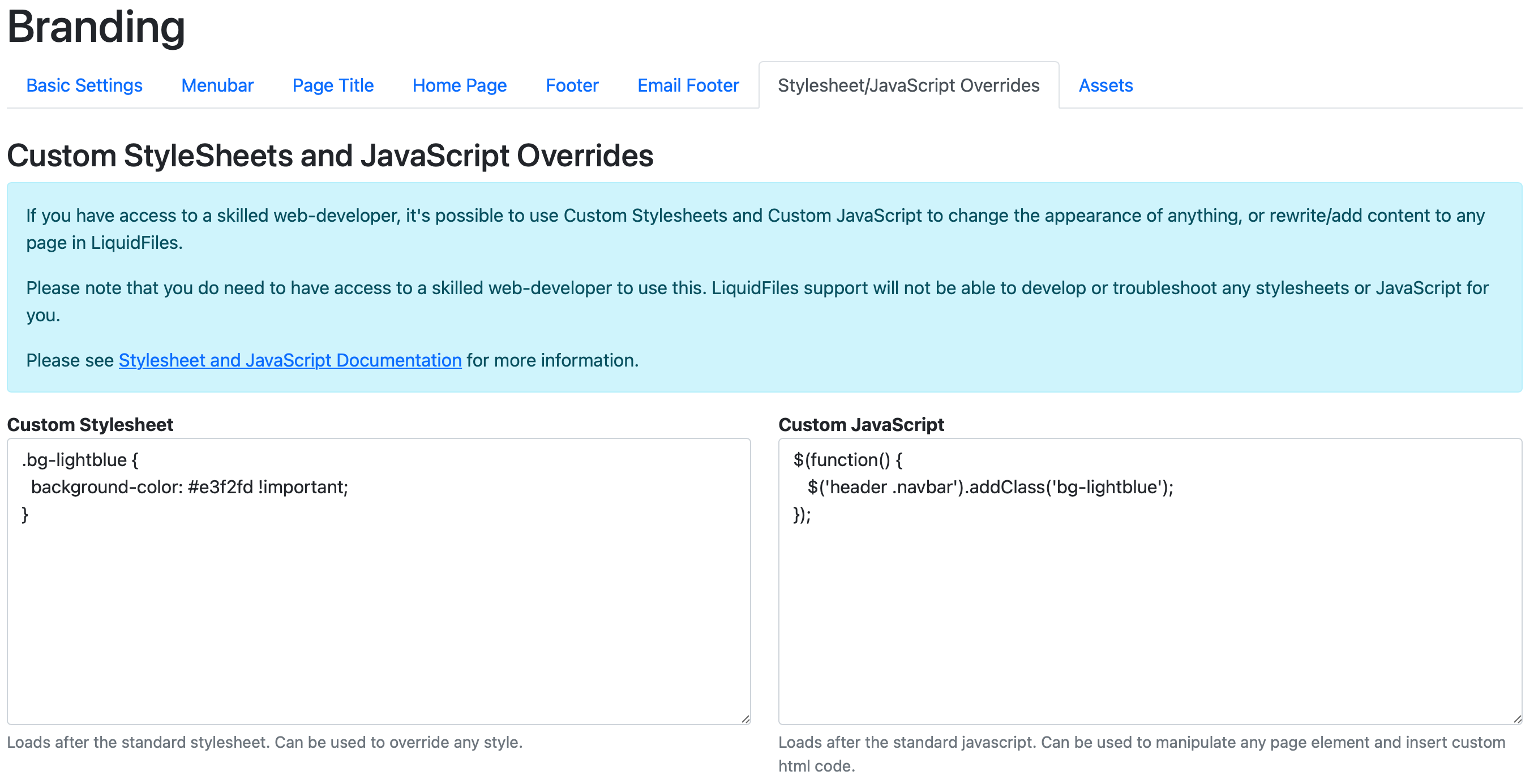 Menubar Light Blue Configuration