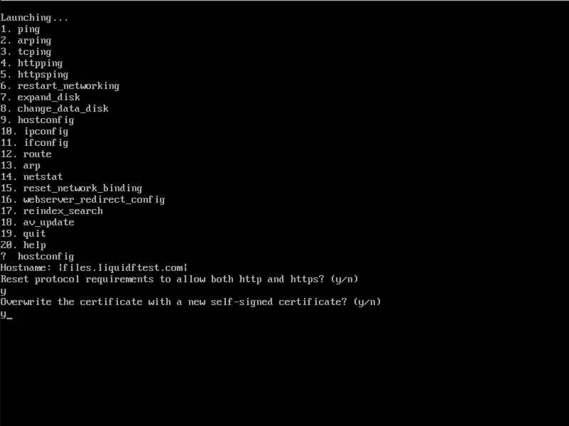 Reset certificate via console command