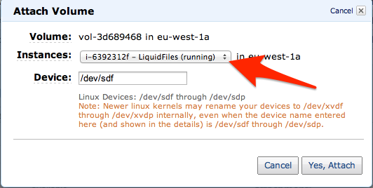EC2 volume attachment confirmation