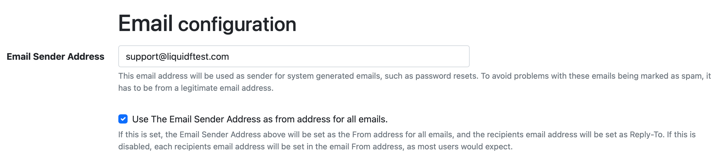 Email Configuration