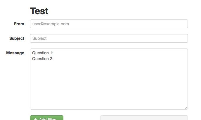 Filedrop with pre-filled parameters
