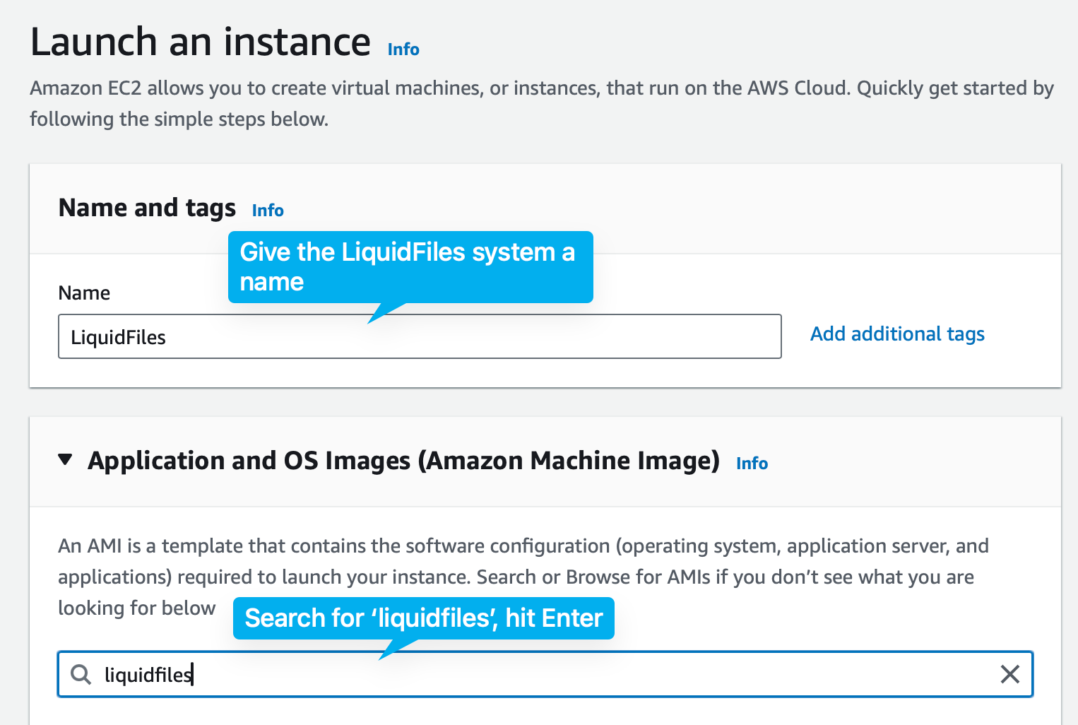 EC2 search for LiquidFiles AMI