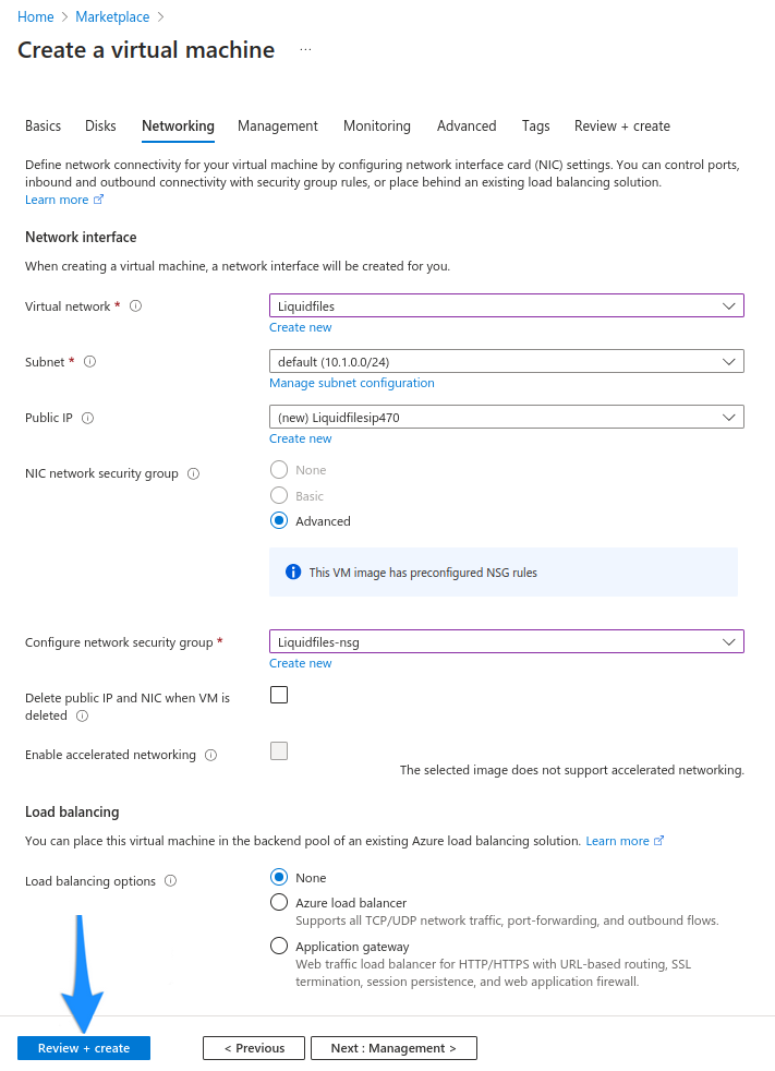 Azure networking and firewall configuration