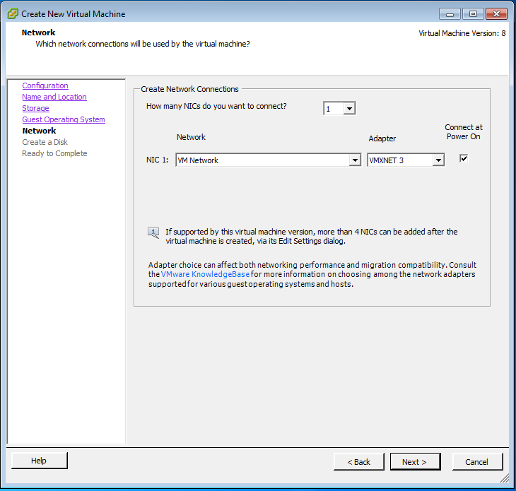 ESX network configuration
