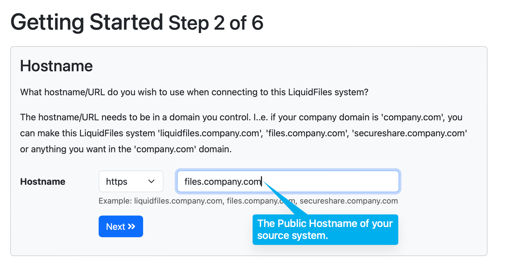 Public hostname configuration