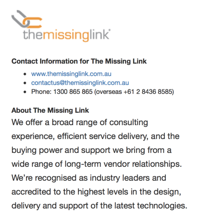 Partner page listing example
