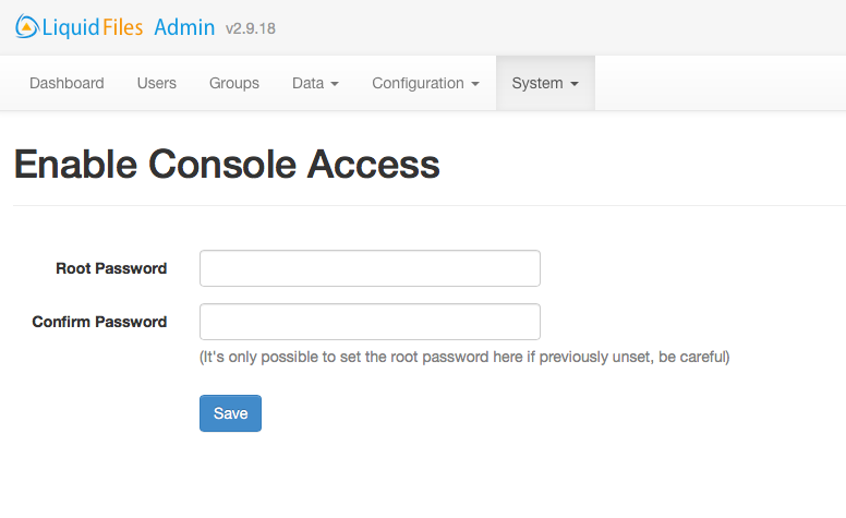 Setting the Root password