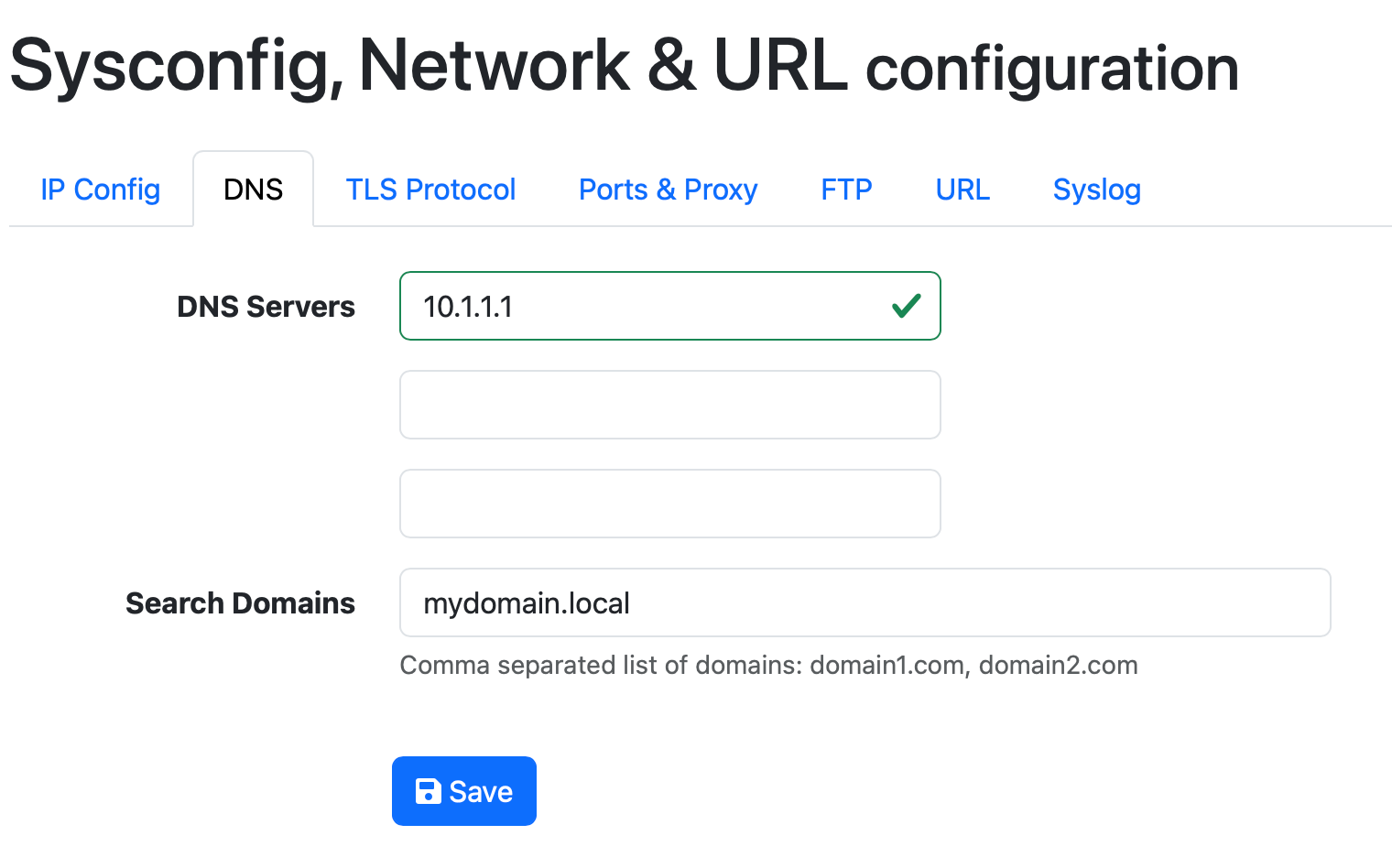 mydomain.local DNS configuration